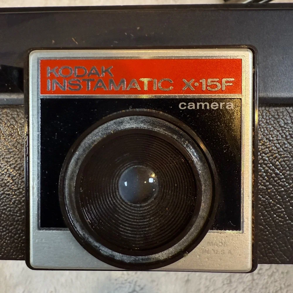 Kodak Instamatic X-15F Vintage 126 Cartridge Film Camera Black Made in USA
